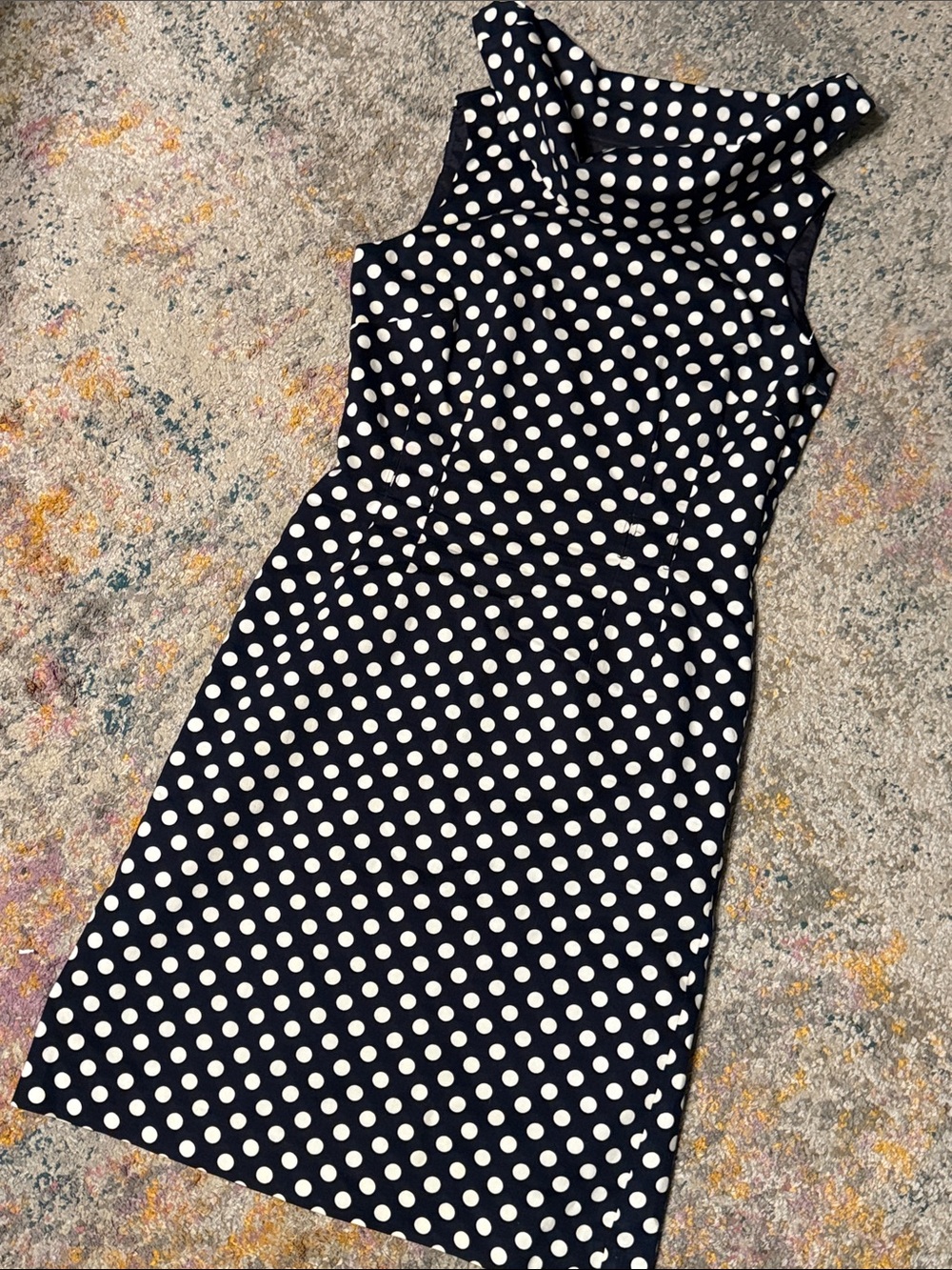 Tahari Sleeveless Polka Dot Sheath Dress 4